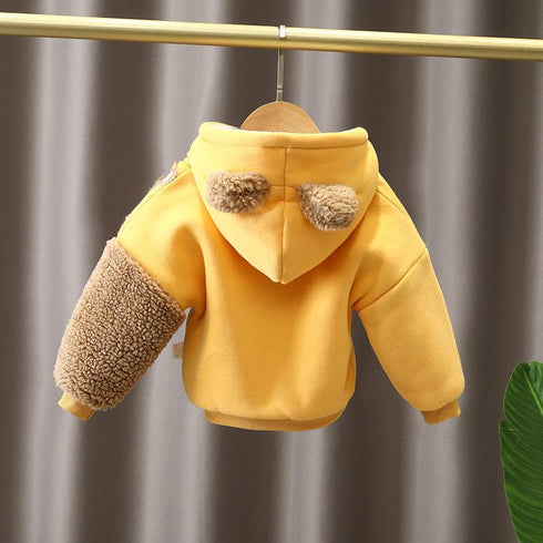 Winter boy plus velvet padded warm coat